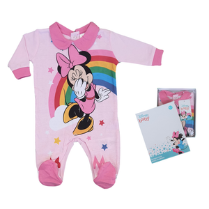Tutina Lunga con Piedini Minnie Mouse DISNEY 100% Cotone 0/6 Mesi - Min1610/5
