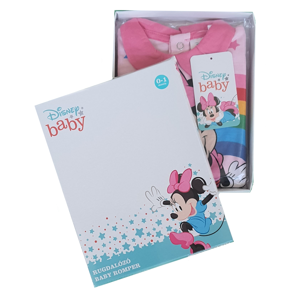 Tutina Lunga con Piedini Minnie Mouse DISNEY 100% Cotone 0/6 Mesi - Min1610/5