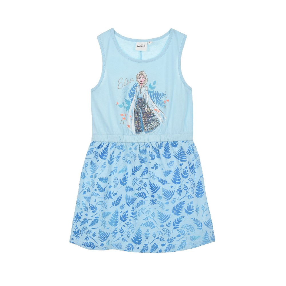 Scamiciata Frozen Ii DISNEY Elsa Paillettes Reversibili Bambina Sun City 4/8 Anni - Ue1078celeste