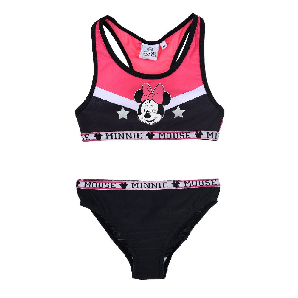 Costume Mare Minnie Mouse DISNEY Bikini 2 Pezzi Bambina 3/8 Anni - Ue1826nero