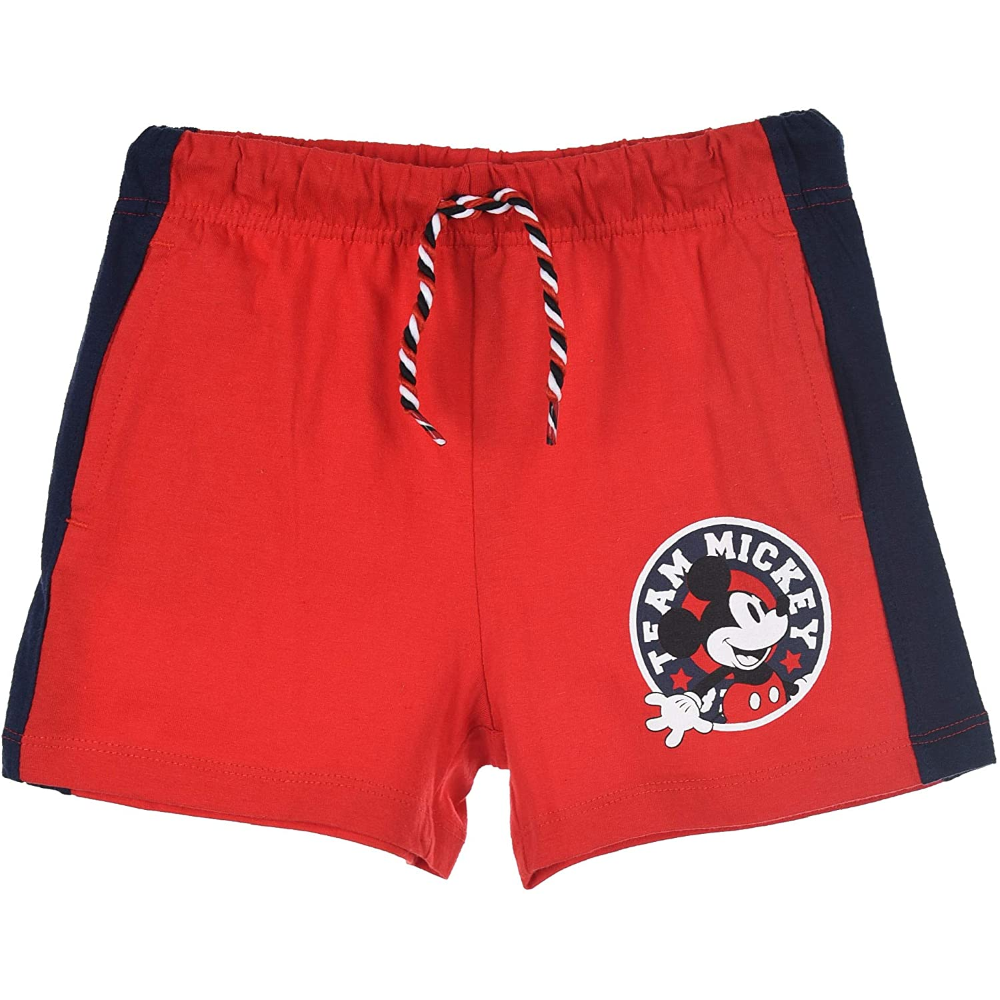 Completo Estivo Mickey Mouse DISNEY Topolino Short + T-Shirt Bambino Sun City 3/8 Anni - Ue1162rosso