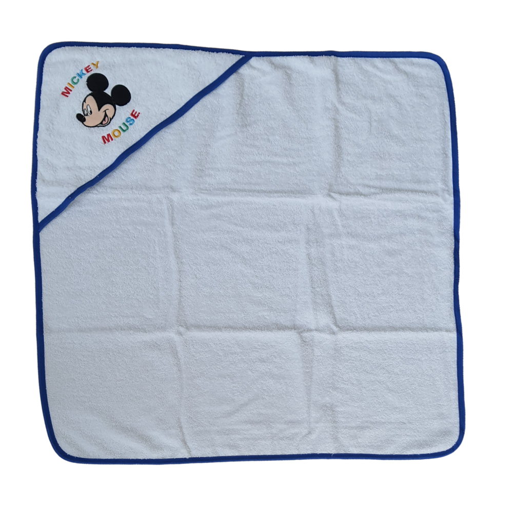 Accappatoio Triangolo Topolino Mickey Mouse DISNEY Neonato Bambino Asciugamano in Cotone - Mic1726/3