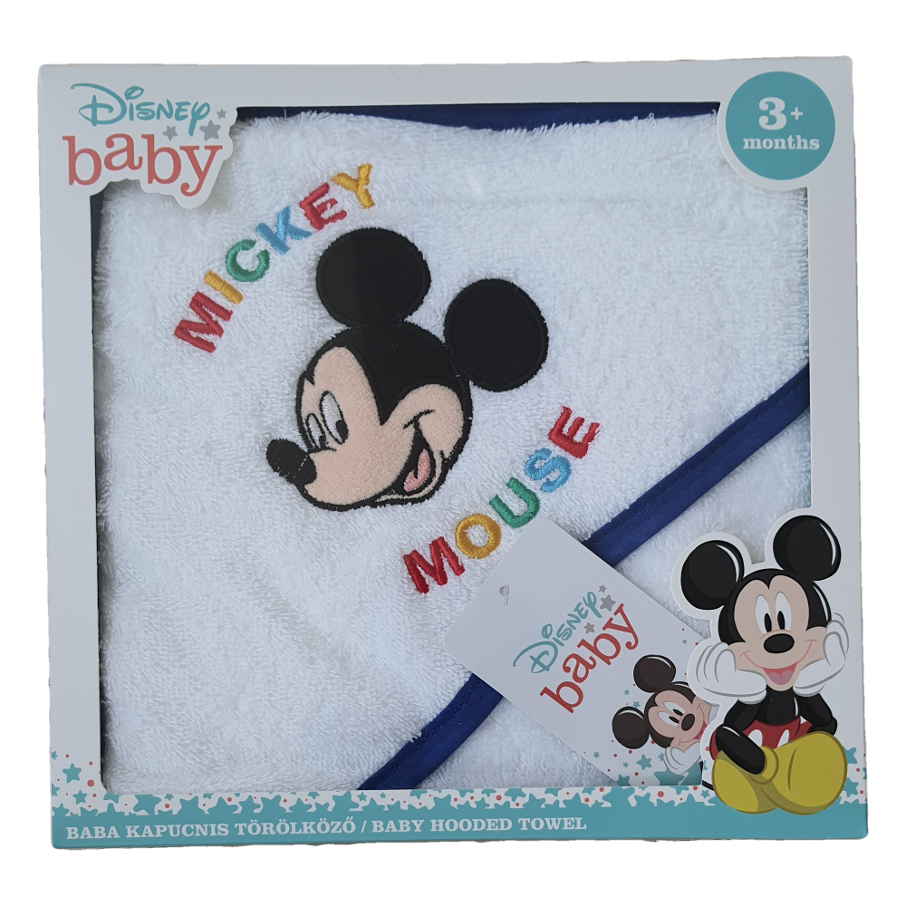 Accappatoio Triangolo Topolino Mickey Mouse DISNEY Neonato Bambino Asciugamano in Cotone - Mic1726/3