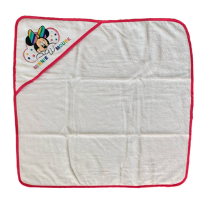 Accappatoio Triangolo Minnie Mouse DISNEY Neonato Bambina Asciugamano in Cotone - Min1727/2
