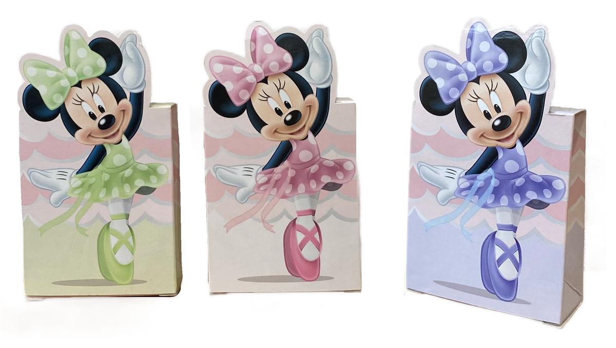Bomboniera Astuccio Minnie Ballerina DISNEY Scatolina Kit 10 Pezzi Senza Confetti