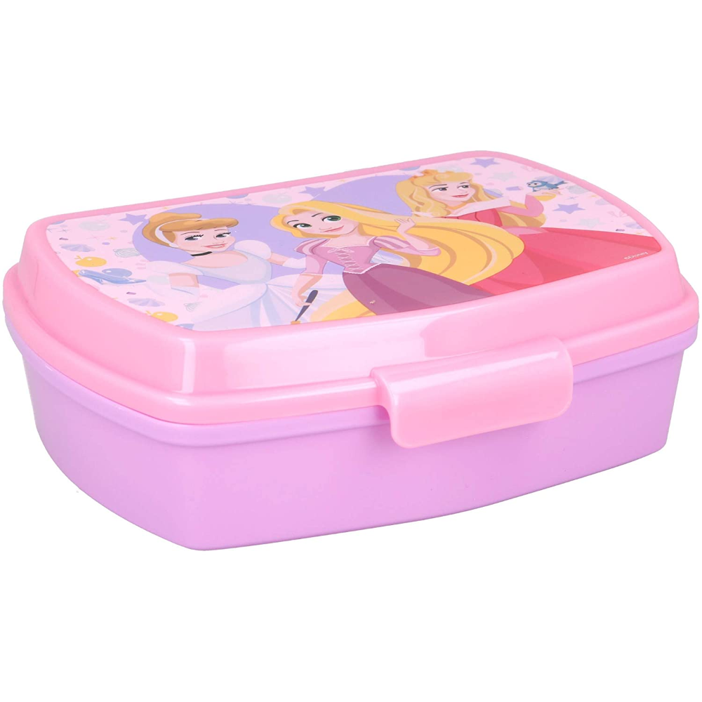 Set Borraccia e Portamerenda Principesse DISNEY 2 Pezzi in Plastica Riutilizzabile Bpa Free