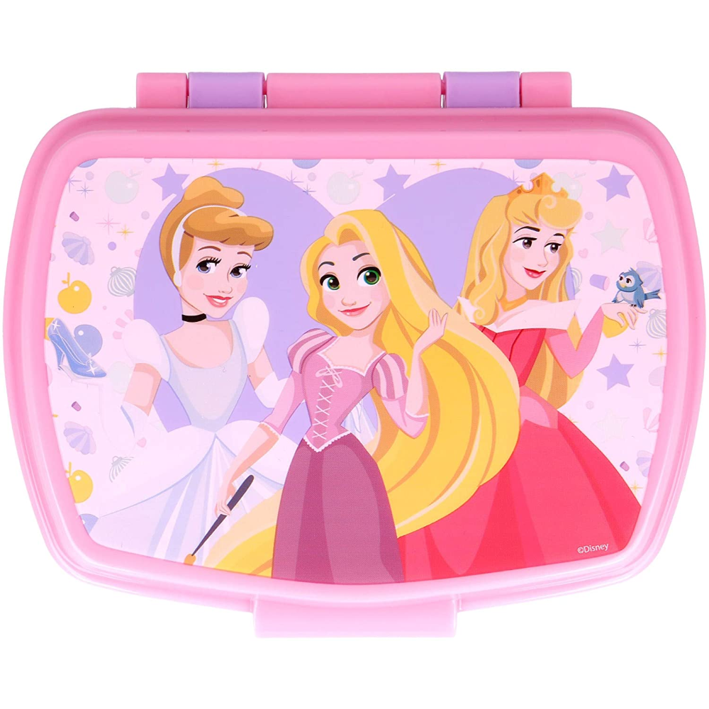 Set Borraccia e Portamerenda Principesse DISNEY 2 Pezzi in Plastica Riutilizzabile Bpa Free