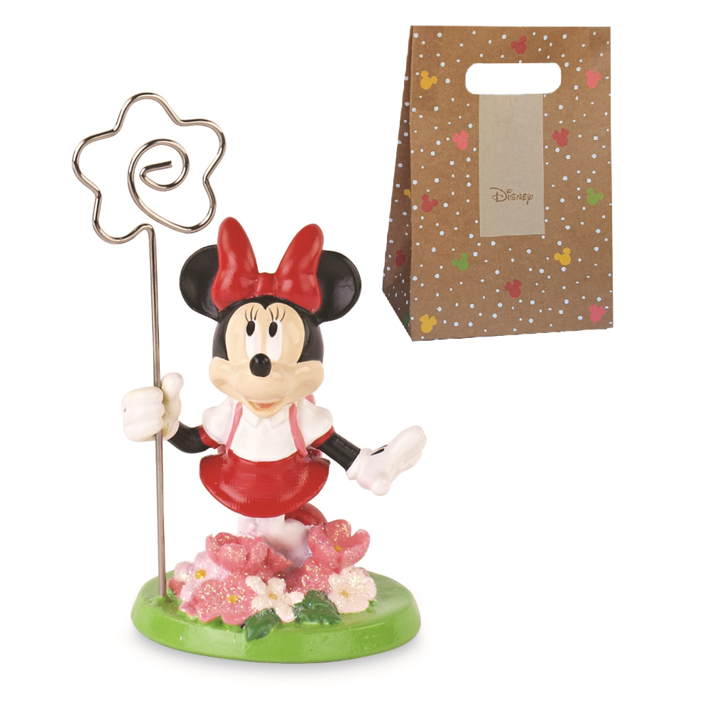 Statuina Portafoto Minnie DISNEY Flowers in Resina Smaltata con Borsetta 9 CM - 69585m