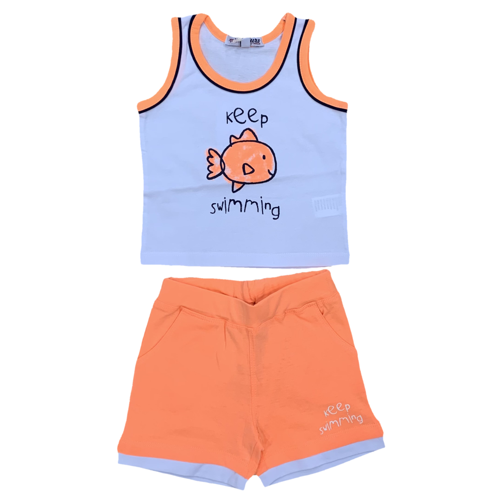 Completo Short + Canotta Yours Neonato 9/30 Mesi - Ab2027