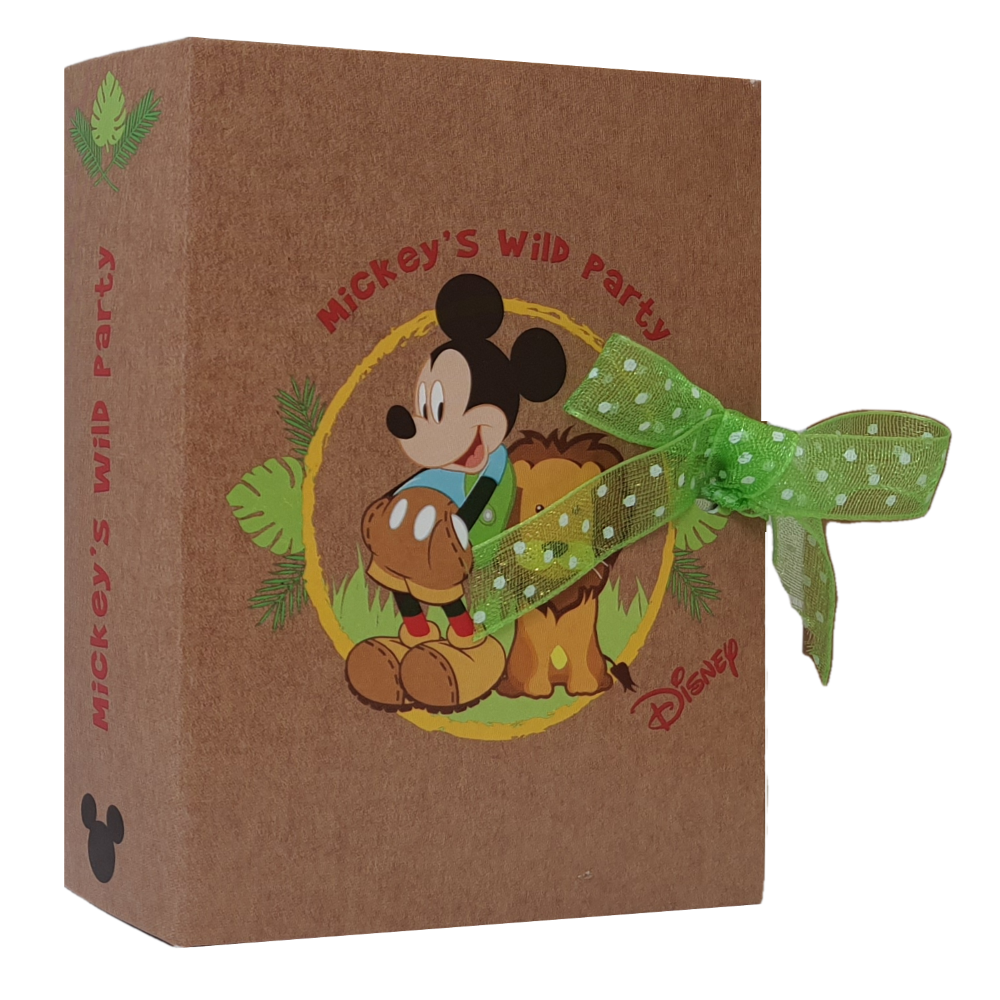 Bomboniera Astuccio Topolino DISNEY Libro Scatolina Portaconfetti Savana - 68210