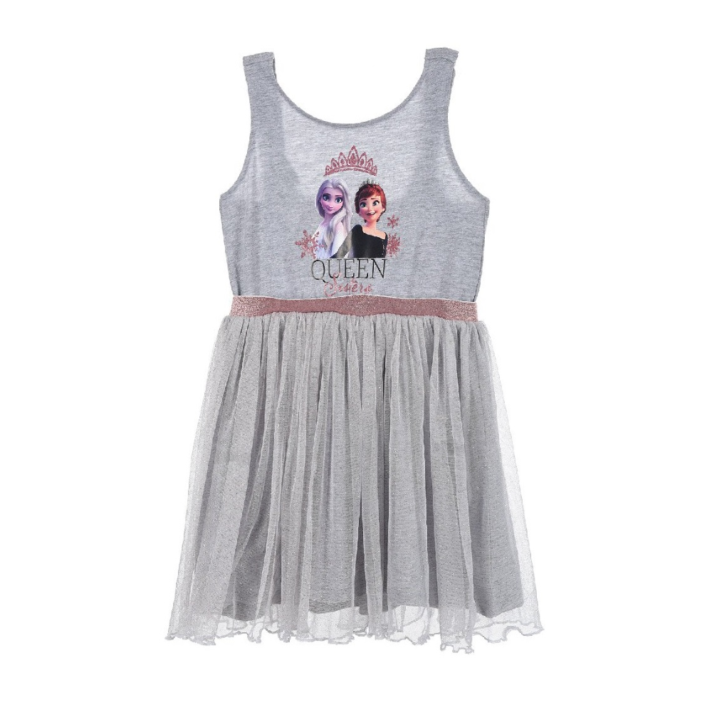 Scamiciata con Tulle Frozen Ii DISNEY Elsa Bambina Sun City 4/8 Anni - Ue1025grigio