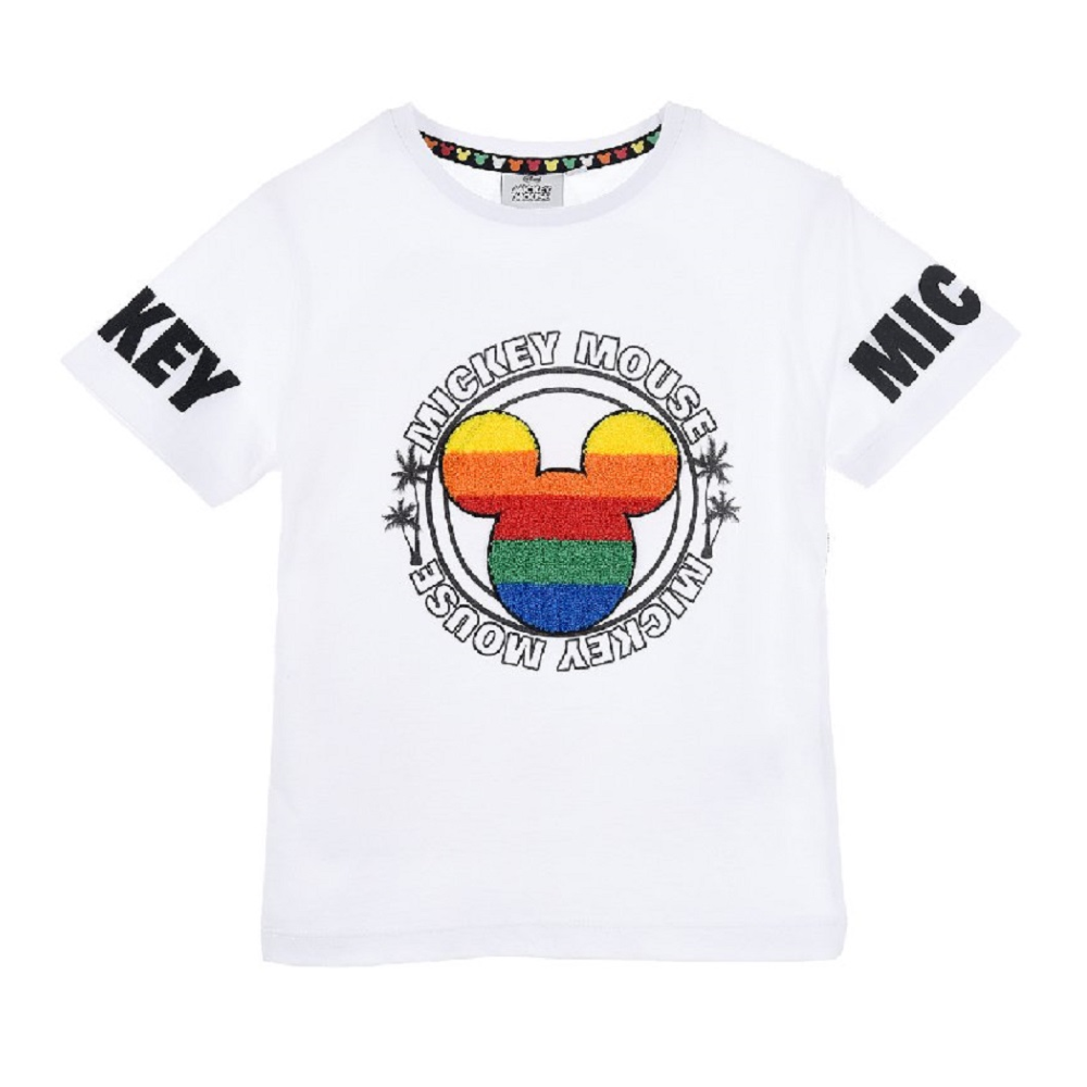 T-Shirt M.c. Mickey Mouse DISNEY Topolino Maglietta Bambino Sun City 3/8 Anni - Ue1165bianco