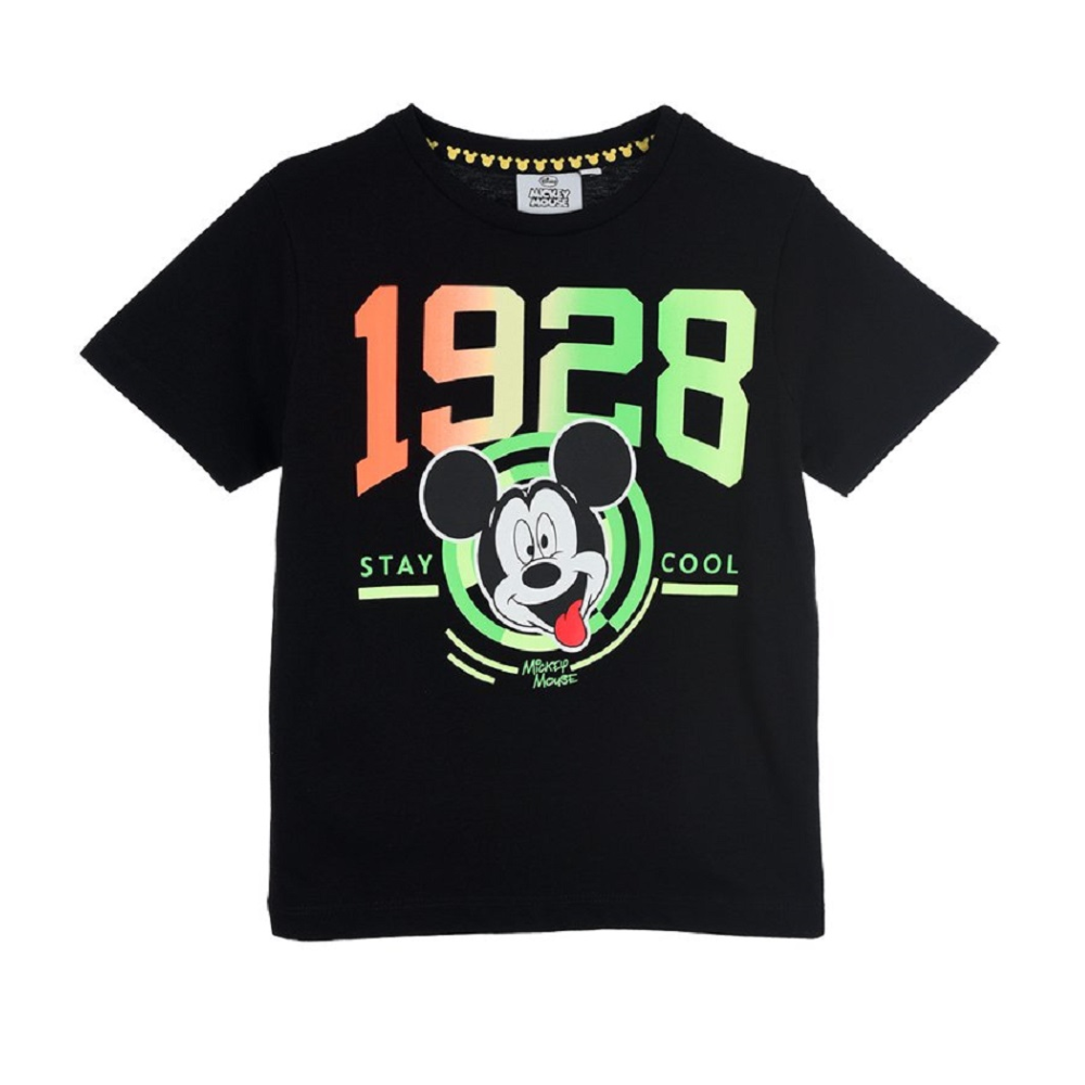 T-Shirt M.c. Mickey Mouse DISNEY Topolino Maglietta Bambino Sun City 3/8 Anni - Ue1166nero