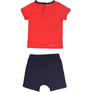 Completo Estivo Mickey Mouse DISNEY Topolino Short + T-Shirt Neonato Bambino Sun City 6/24 Mesi - Ue0063rosso