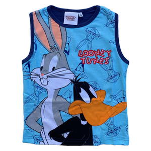Completo Estivo Looney Tunes Bugs Bunny Duffy Duck Short + Caotta Bambino 3/8 Anni - Loo21-0595