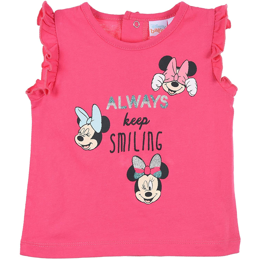 T-Shirt M.c. Minnie Mouse DISNEY Neonata Bambina Sun City - Ue0077fuxia