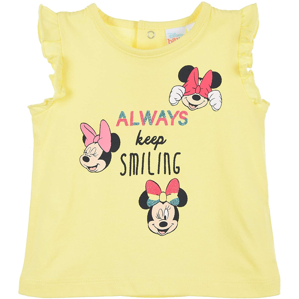 T-Shirt M.c. Minnie Mouse DISNEY Neonata Bambina Sun City - Ue0077giallo