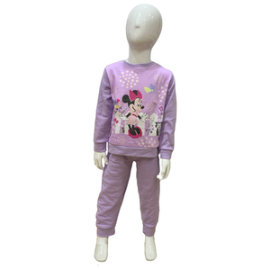 Pigiama Lungo Minnie Mouse DISNEY T-Shirt Pantalone 100% Cotone Interlock 12/30 Mesi - 0629/l