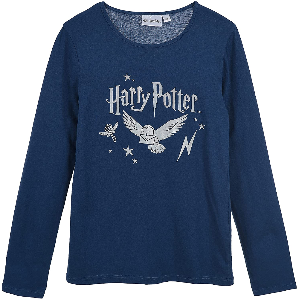 T-Shirt M.l. Harry Potter Bambino Ragazzo Sun City - Hu1247blu