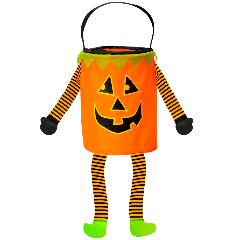 Borsetta Dolcetto O Scherzetto con Gambe Braccia e Maniglia Accessori Halloween Carnevale Cosplay Bambina