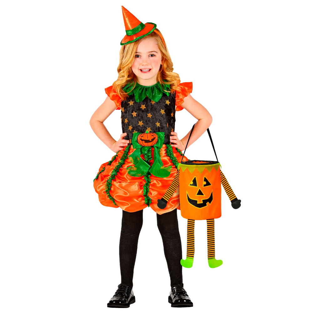 Borsetta Dolcetto O Scherzetto con Gambe Braccia e Maniglia Accessori Halloween Carnevale Cosplay Bambina