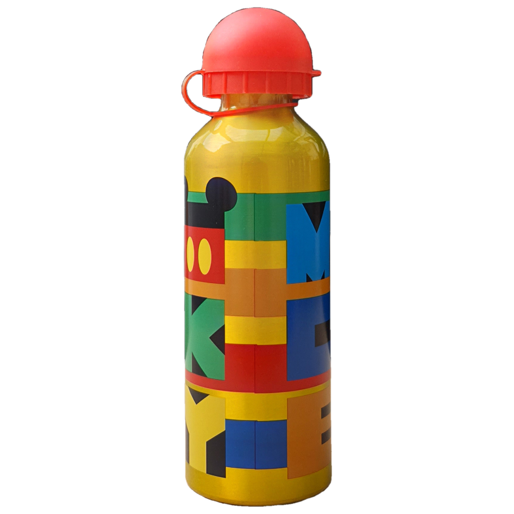 Borraccia in Alluminio Mickey Mouse DISNEY Topolino con Beccuccio e Coperchio 500 Ml - Mi50002/r