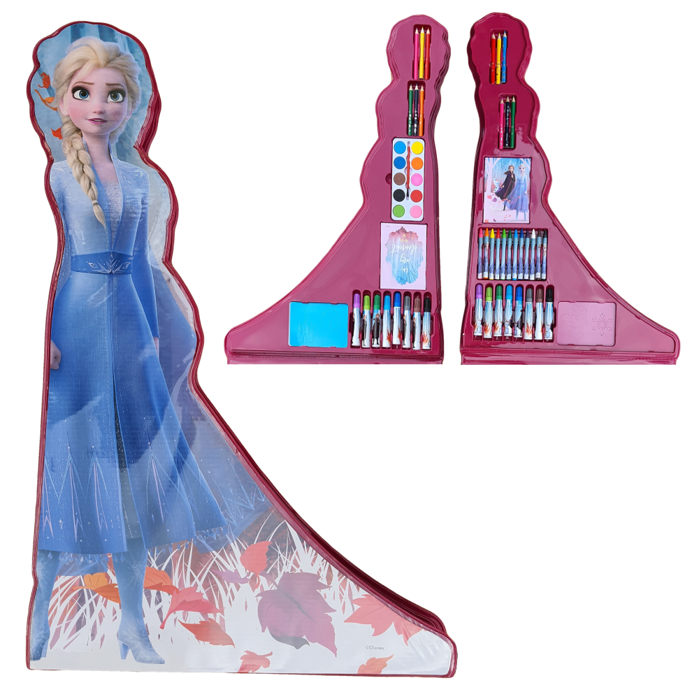 Colori Maxi Set Sagomato Frozen Ii DISNEY Elsa Anna 56 Pezzi Bambina - Fr0648