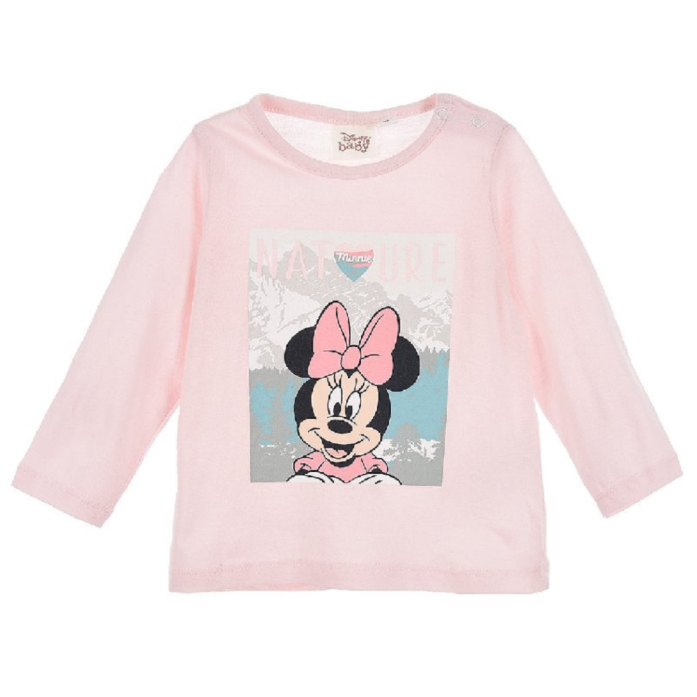 T-Shirt M.l. Minnie Mouse DISNEY Maglietta Neonata Sun City - Hu0048rosa