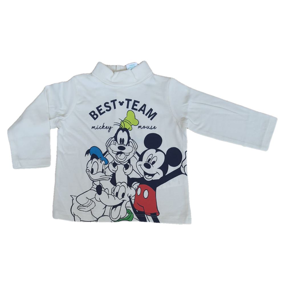 Lupetto Topolino Paperino Pluto Pippo DISNEY Maglietta Neonato Sun City - Hu0015bianco