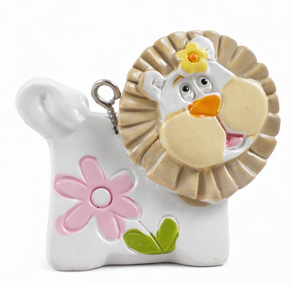 Bomboniera Statuina Ciondolo Animali Gatto Mucca Giraffa Leone in Ceramica Oggetti per Cerimonie Ilary Queen Personalizzanili