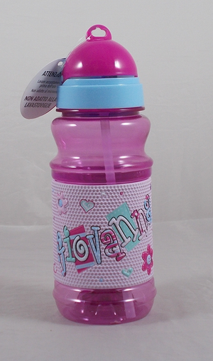 Borraccia Sport in Plastica con Scritta a Rilievo Nome Giovanna H 19 CM