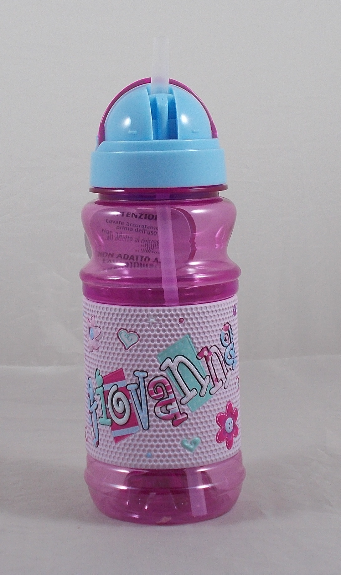Borraccia Sport in Plastica con Scritta a Rilievo Nome Giovanna H 19 CM