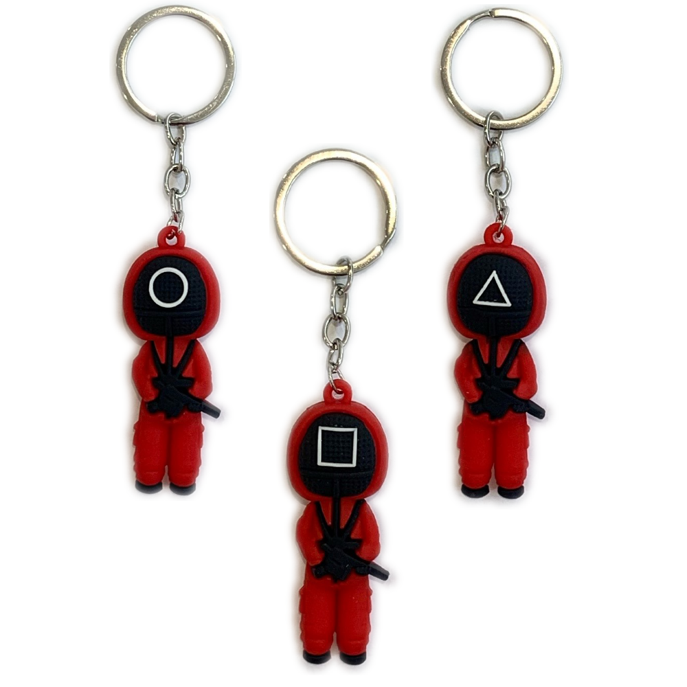 Portachiavi Squid Game Netflix Guardie 7 CM - Invio Casuale