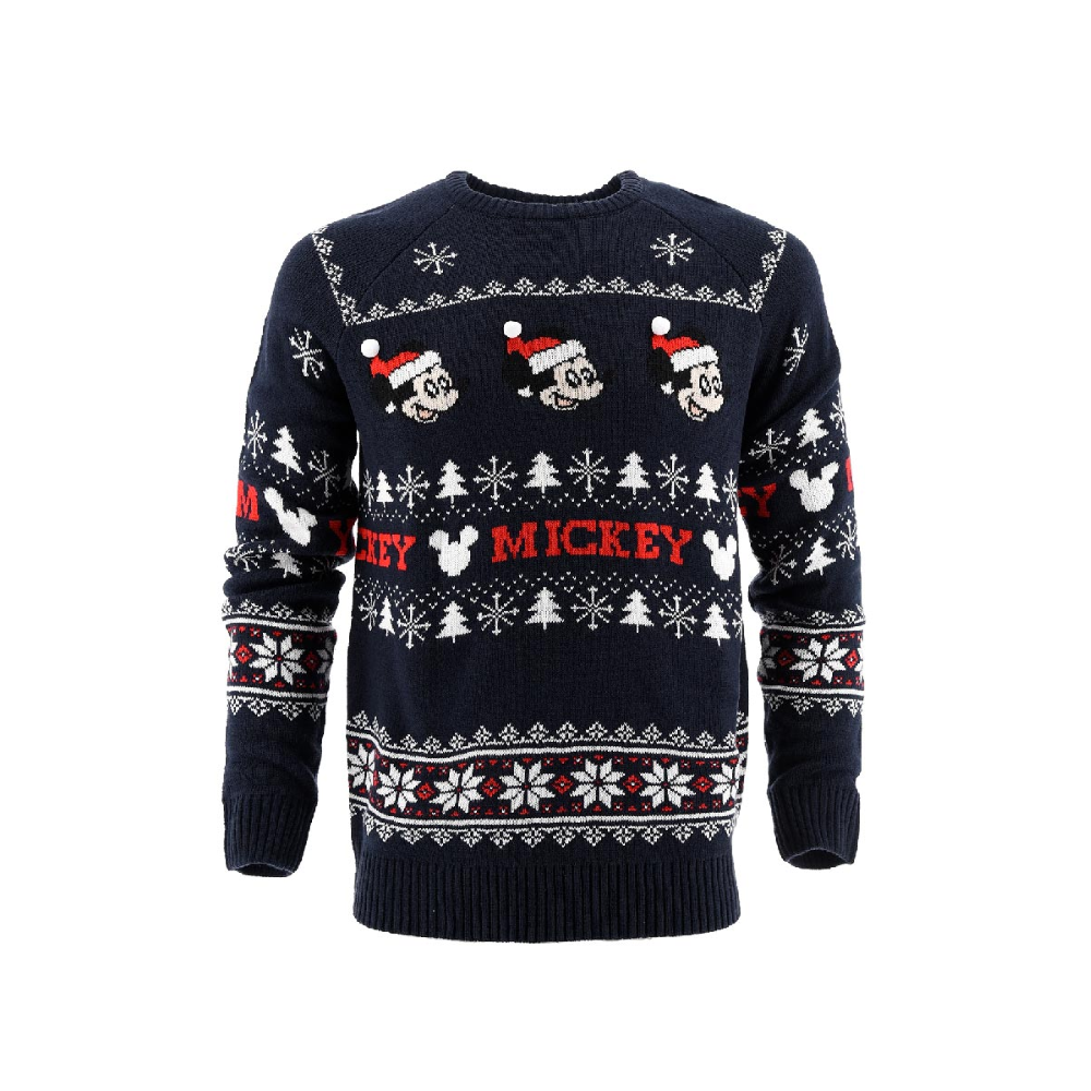 Maglione Natalizio Mickey Mouse DISNEY Topolino Maglietta Adulto Sun City - Hu3552