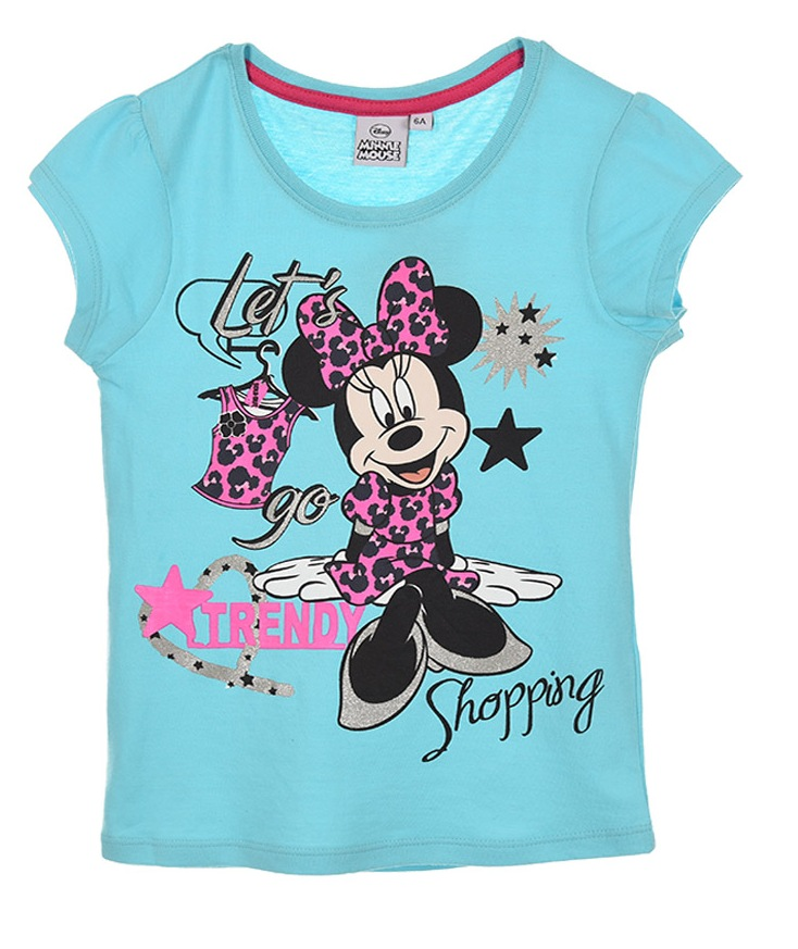 T-Shirt Maglietta Minne Manica Corta Estiva Bambina DISNEY 3/8 Anni - Ep1080turchese