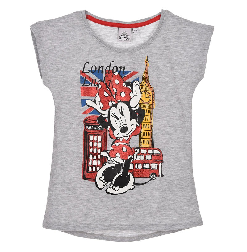 T-Shirt Maglietta Minne Manica Corta Estiva Bambina DISNEY 3/8 Anni - Ep1087grigio