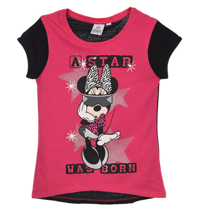 T-Shirt Maglietta Minne Manica Corta Estiva Bambina DISNEY 3/8 Anni - Ep1090fuxia