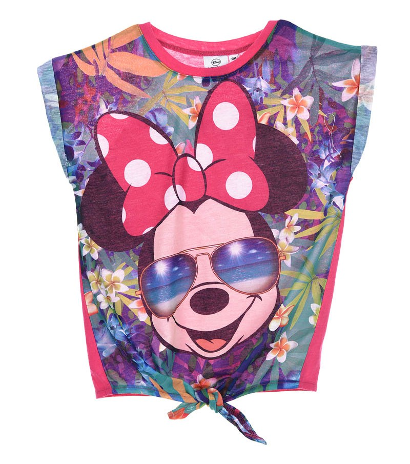 T-Shirt Maglietta Minne Manica Corta Estiva Bambina DISNEY 3/8 Anni - Ep1157fuxia