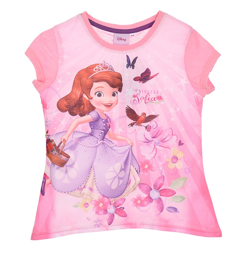 T-Shirt Maglietta Prinicipessa Sofia Manica Corta Estiva Bambina DISNEY 3/6 Anni - Ep1458rosa