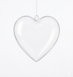 Bomboniere DISNEY Scatolina in Plastica Trasparente a Cuore Cm. 6x6x3.5