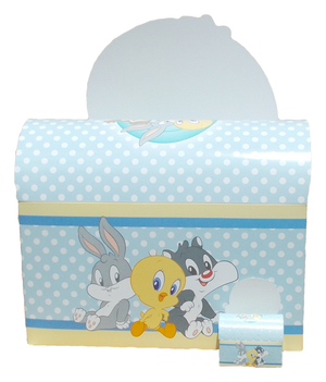 Bomboniera DISNEY Titty Celeste a Baule Looney Tunes Cm. 7x9x3.5