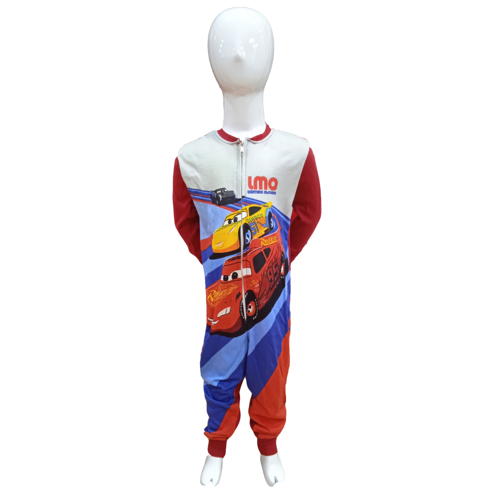 Pigiama Tutone Lungo Cars DISNEY Pixar Saetta Mcqueen 100% Cotone Interlock - Cars0052rosso