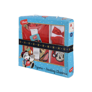 Pigiama Natalizio Minnie Mouse DISNEY + Calza Befana in Confezione - Hu2017bianco
