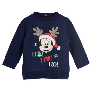 T-Shirt Natalizia Ickey Mouse DISNEY Topolino Maglietta Neonato Sun City - Hu0035blu