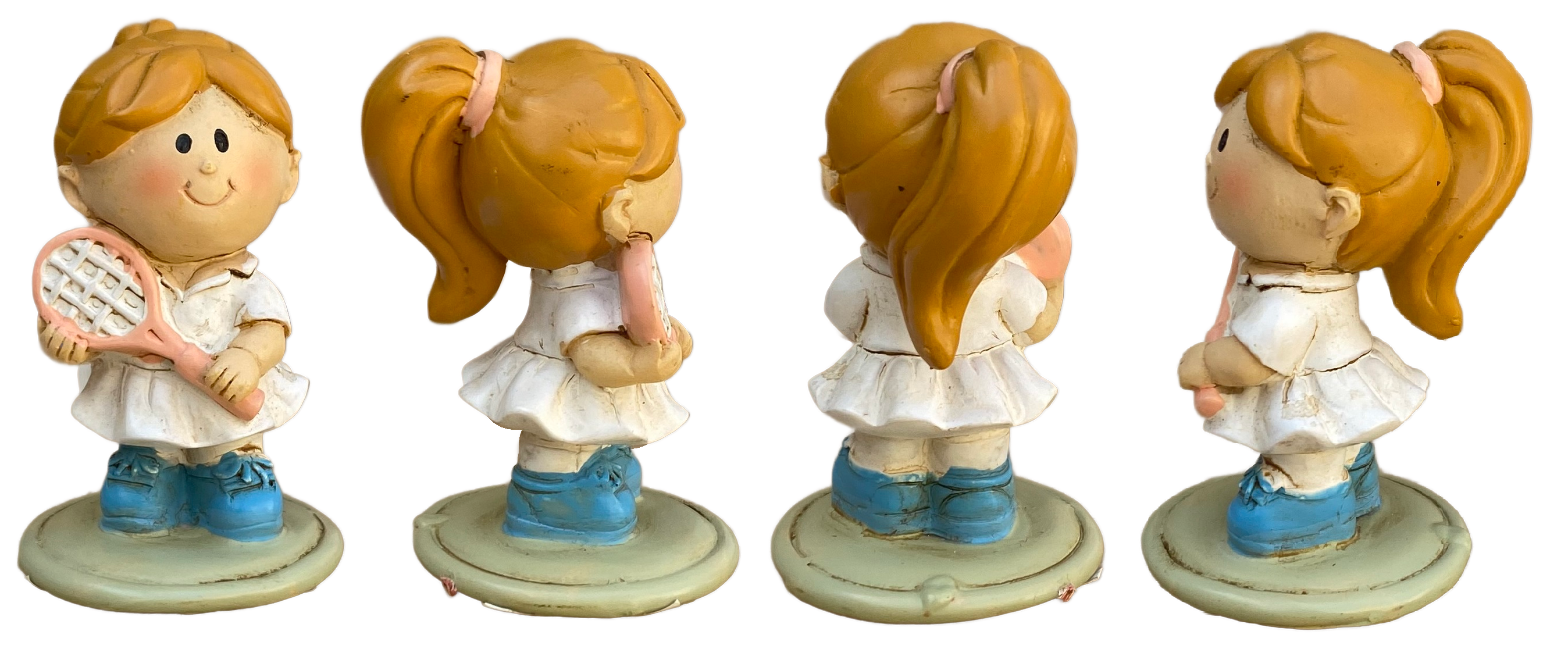 Bomboniera Statuina in Resina Bimba Atleta Baseball Tennis Golf Pattinaggio 6 CM per Cerimonie
