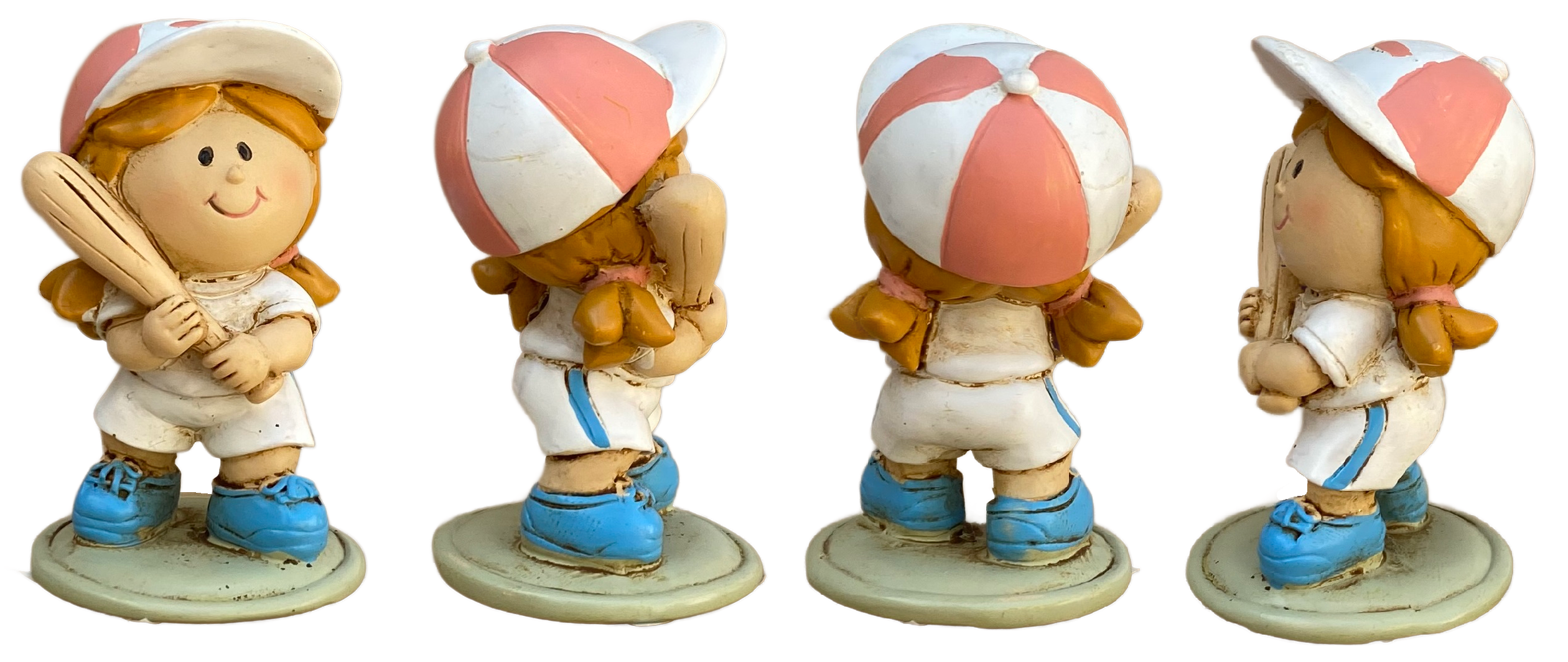 Bomboniera Statuina in Resina Bimba Atleta Baseball Tennis Golf Pattinaggio 6 CM per Cerimonie
