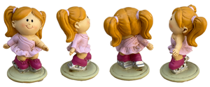 Bomboniera Statuina in Resina Bimba Atleta Baseball Tennis Golf Pattinaggio 6 CM per Cerimonie