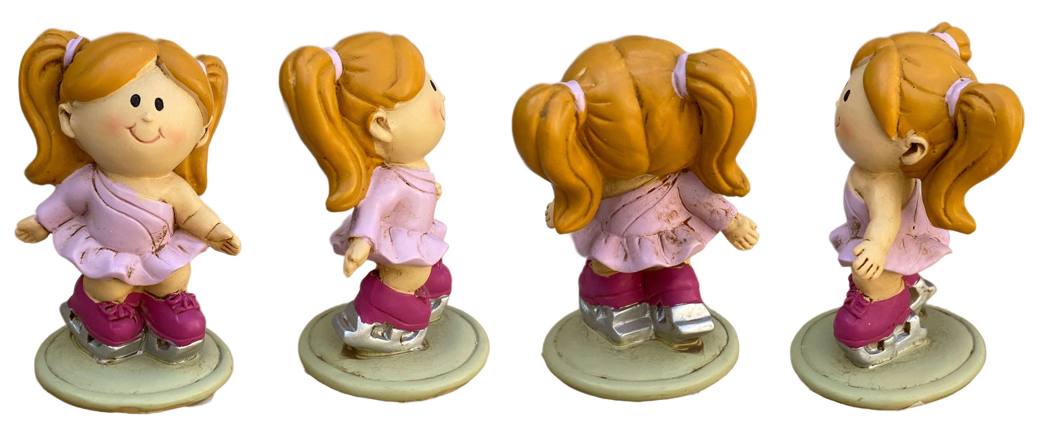 Bomboniera Statuina in Resina Bimba Atleta Baseball Tennis Golf Pattinaggio 6 CM per Cerimonie