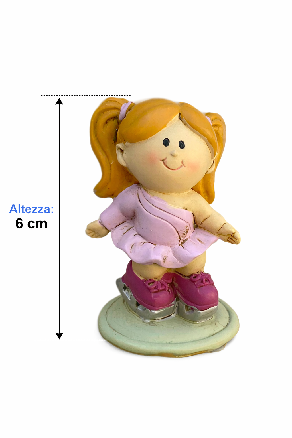 Bomboniera Statuina in Resina Bimba Atleta Baseball Tennis Golf Pattinaggio 6 CM per Cerimonie
