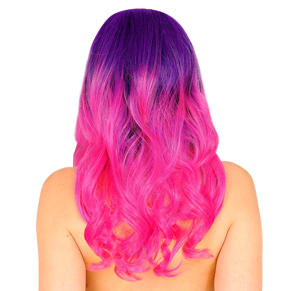 Parrucca Dream Hair Rosa Ombre Accessori per Abito Vestito Travestimento Carnevale - 02998
